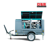 Compresseur d'air rotatif mobile de défilement de vis de moteur diesel de CFAIR 50kw 185cfm 5 M3/Min-7bar