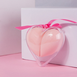 Juego de Dos Esponjas de Maquillaje Súper Suaves, Sin Polvo, en Forma de Huevo, de Doble Uso (Húmedo/Seco), Sin Látex, en Caja con Forma de Corazón - Product Image 4