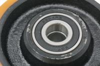 Nouvelle roue de chariot élévateur 125/60/4K PU, capacité de charge 1500 kg, roulement à billes, pour chariot à palettes électrique Linde T20sp, référence 0009933803