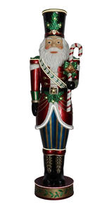 Père Noël tenant une canne en sucre avec 8 lumières et 7 bandes lumineuses - Product Image 2