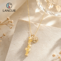 Collier pendentif en acier inoxydable léger avec chaîne fine ovale, breloque cercle, bande conique et pierre de naissance