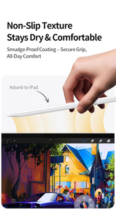 WKZP023A ปากกาสไตลัสโลหะชาร์จเร็ว USB-C สำหรับไอแพดโปร/แอร์/มินิพร้อมตัวยึดแม่เหล็ก ปุ่มลบ/ยางลบแบบเปลี่ยนได้ - Product Image 5