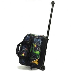 Sac de transport pour balles de bowling BSCI, 2 balles, avec roulettes, compartiment rembourré pour 2 balles, espace pour chaussures - Product Image 1