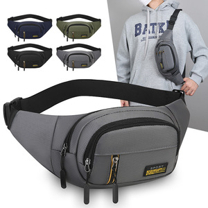 Men's Fanny Pack Crossbody <b>Bag</b> Oxford Cloth Multiple Compartments Waterproof Large Capacity Everyday Use - Product Image 1
