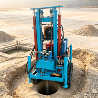 Foreuse hydraulique pour puits d'eau, machine de forage sur chenilles pour l'approvisionnement en eau rural, construction de travaux d'aménagement aquatique