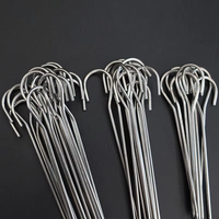 Brochettes suspendues en acier inoxydable 304 de qualité alimentaire, réutilisables pour four, friteuse à air et poulet rôti