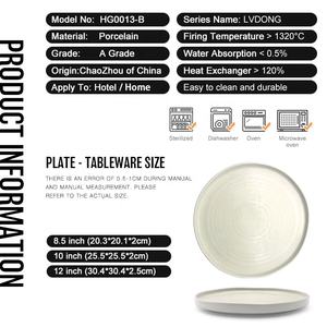 Assiettes de service en porcelaine blanche, forme irrégulière, service de vaisselle, en céramique pour fête de mariage et re, 12 pièces - Product Image 6