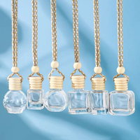Flacon diffuseur de parfum de voiture suspendu en bois, vide, 8ml 10ml, pour senteurs liquides de luxe uniques