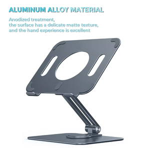 Aluminum Alloy 360 Degree Rotation Portable Desktop <b>Laptop</b> <b>Stand</b> Holder Cooling Feature <b>Foldable</b> Phone/ Tablet Bracket New - Product Image 5