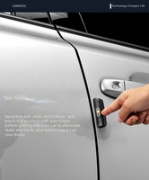 Carmate – Éliminateur Statique pour Porte de Voiture, Indispensable pour la Saison Sèche Automne-Hiver, Design Élégant, Antistatique Universel, Résine Souple Noire