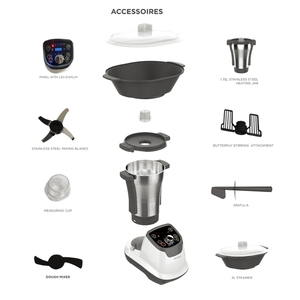 Licuadora de calefacción para hacer sopa, vaporera para alimentos, olla arrocera interior, potente mezclador de soporte, cocina multifunción inteligente, termo <span class=keywords><strong>Chef</strong></span>, 1200W - Product Image 2