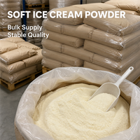 Préparation en poudre pour machine à crème glacée molle, conditionnement personnalisé en vrac de 25 kg, pour usage commercial