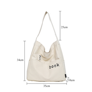 Sac fourre-tout en toile de coton grande capacité - Product Image 4