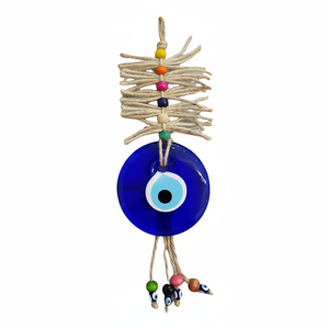 Adorno de ojo malvado de macramé 26x9cm Artículo de decoración del hogar - Product Image 2