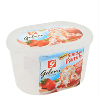 Conteneur IML écologique recyclable, logo personnalisé, boîte à crème glacée ovale en plastique PP jetable de 715 g