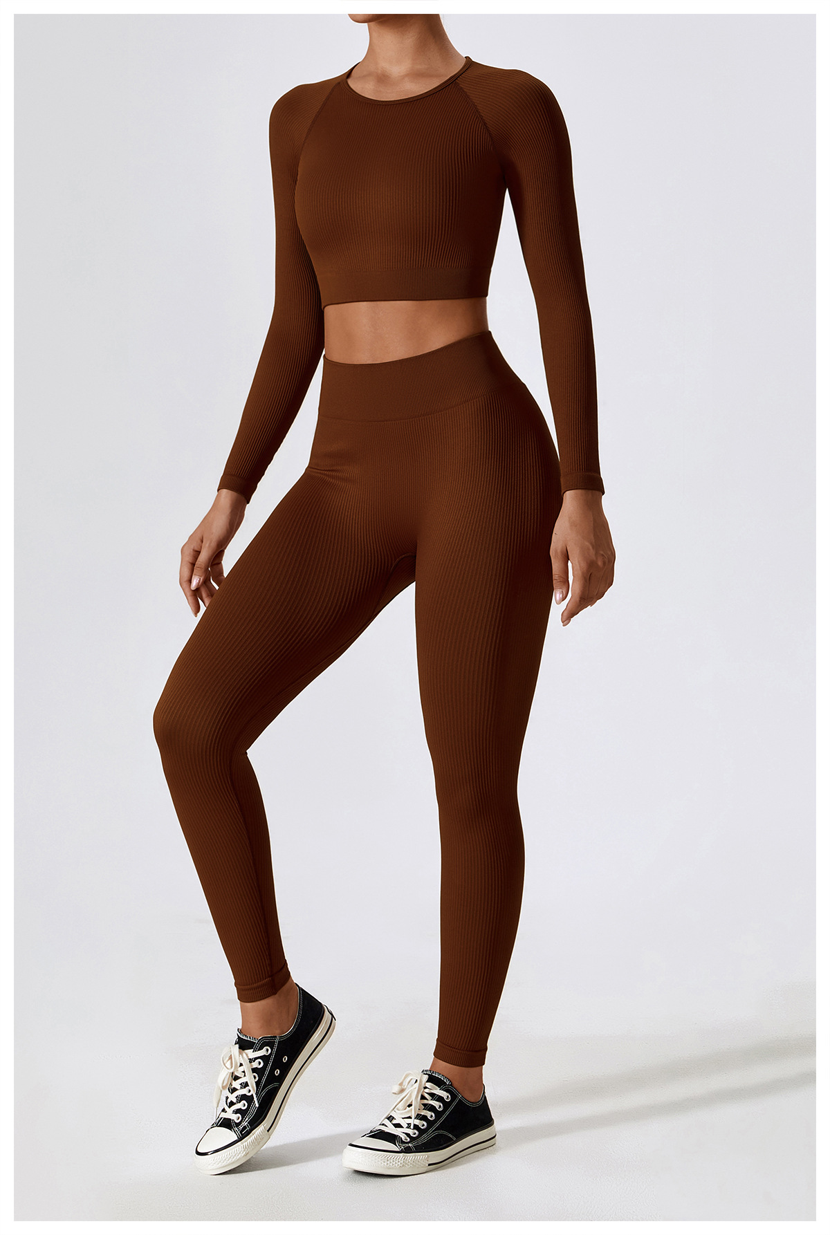ensemble chemise marron
