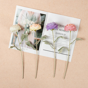 Luxury Flocking Peony Artificial Flowers Affordable Luxury Internet-famous <b>Photo</b> <b>Props</b> Silk Flowers Living Room Tabletops - Product Image 2