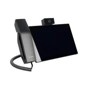 VHD 2024新款广角视频会议电话IPS触摸屏IP台式电话，带麦克风和扬声器