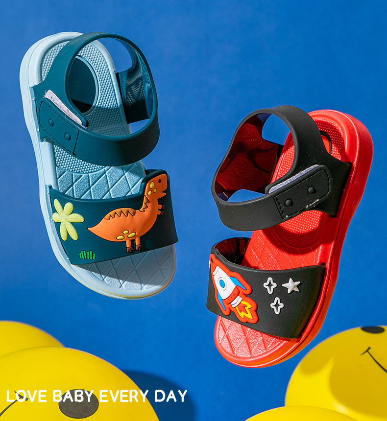 Children Cartoon Sandals Soft Bottom Boys Girls Beach Shoes Kids Slippers Shoes