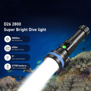 Lampe de plongée sous-marine professionnelle XTAR D26 2800lm puissante pour la chasse, la pêche et la plongée sous-marine - Product Image 4