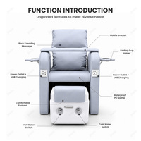 Fauteuil de pédicure JOXIN avec fonction de massage ergonomique du repose-tête et bassin de spa pour les pieds amovible pour les spas de beauté