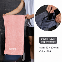 Serviette de sport/yoga pliable en polyester et nylon violet, respirante, écologique, douce, absorbante, antidérapante et légère