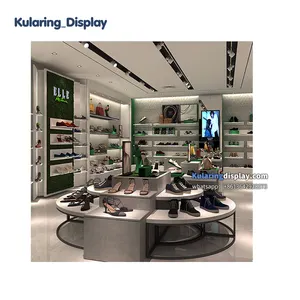 Fittings Retail Decoration Fancy Shop Retail Rack Glass Shoe Display Case Furniture For Shoe Store
