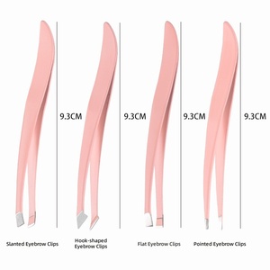 ชุดแหนบดัดขนคิ้วปลายเฉียงสแตนเลสอย่างดี 4 ชิ้น พร้อมกระเป๋า - Product Image 4