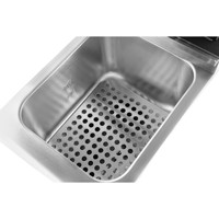 Freidora Eléctrica de Inducción de 12L de Acero Inoxidable para Uso Comercial en Cocina con Control de Termostato Ajustable y Fácil Limpieza