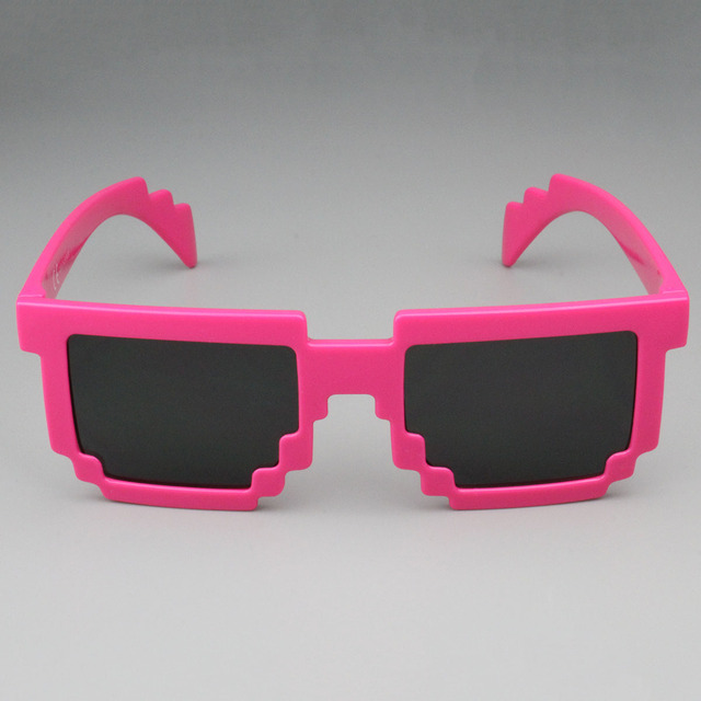 Mosaics Frame Weird Funny Personalized Style Sunglasses in Display Bright Colors New Sun Glasses
