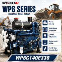Moteur diesel turbocompressé à rampe commune refroidi par air SCDC Weichai WP6G140E330 105 kW 2200 tr/min 6 cylindres pour machines de construction