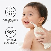 Éponge de bain en forme de dessin animé pour enfants, éponge exfoliante douce en loofah naturel pour le bain de bébé, nettoyage de la peau sans douleur et amusant