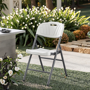 كراسي طعام قابلة للطي بالجملة بتصميم عصري للحدائق والفعاليات وحفلات الزفاف - لون أبيض - Product Image 6