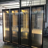 Réfrigérateur à vitres pour exposition, refroidi par air commercial avec étagères réglables