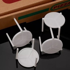 Soporte desechable con diseño de trípode para servir pizza, protector de pizza de plástico - Product Image 2