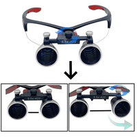 Loupes dentaires 2,5X / 3,5X Loupes binoculaires médicales chirurgicales à fixation sur la tête Lumière LED 5W Loupes dentaires avec boîte en métal