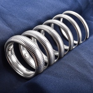 Bracelet manchette élastique en acier inoxydable avec chaîne serpent pour femmes et hommes, style punk hip-hop, bijou de main en métal, accessoire cadeau - Product Image 1
