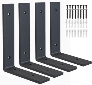 Soportes de Estante Negros Rústicos de 10 Pulgadas, Soporte de Estante Industrial de Acero Metálico de 10 x 6 Pulgadas - L10 x H 6" x W 1.5" - Product Image 3