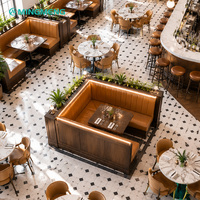 Ensemble de chaises et tables de salle à manger en bois écologiques et durables, avec mousse haute densité, pour restaurant, café, commerce