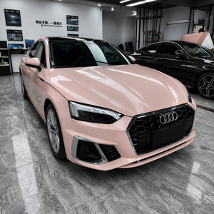 Vinilo de alto brillo para envoltura de vehículos, color rosa PET de 7.5mil, con tecnología de liberación de aire y autoreparación, película para envoltura completa de automóviles, película que cambia de color. - Product Image 1