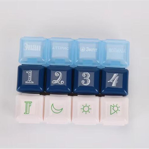 Wholesale Custom Food Grade Plastic 4 Compartments Tablet Case Pill Organizer Small Pill Box for Daily Use
