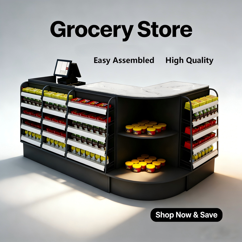 Commercial Wood and Steel Checkout Counters