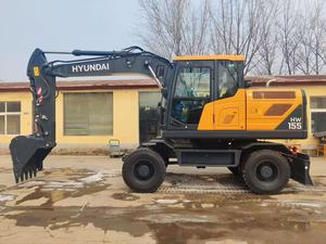 Excavatrice sur pneus Hyundai HW155W d'occasion, 15 tonnes, à vendre, équipement de construction, pelle mécanique, inspection vidéo, faible nombre d'heures de fonctionnement - Product Image 2