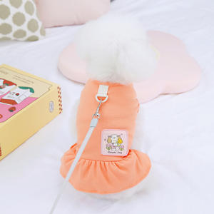 Pet Dress Cute Dog Shirt Printed Dog Princess Summer Apparel Clothes <strong>Skirt</strong> with Ruffle Dress - Product Image 6