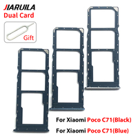 Bandeja de Doble Ranura para Tarjeta SIM para Xiaomi Poco C71, Adaptador de Soporte para Tarjeta SIM con Pin Expulsor, Reparación de Teléfonos Móviles