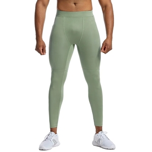 Pantalones <span class=keywords><strong>deportivos</strong></span> de compresión de fitness 3XL para hombre, mallas largas de gimnasio con medias de Spandex con logotipo en <span class=keywords><strong>la</strong></span> <span class=keywords><strong>cintura</strong></span>, longitud corta - Product Image 4