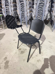 Chaise d'étudiant avec tablette d'écriture, mobilier scolaire universitaire en gros, plastique durable avec cadre métallique, assise confortable - Product Image 2