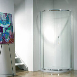 Puerta de cabina de ducha de vidrio templado con marco curvo completo para Baño - Product Image 3