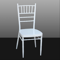 Chaises Chiavari blanches en métal empilables de haute qualité, personnalisées, en gros, pour événements