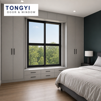 Fournisseur de fenêtres coulissantes en aluminium, taille personnalisée, résistantes aux intempéries, triple vitrage, verre Low-E, système de drainage de l'eau pour maison